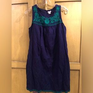 J. Crew linen embroidered dress